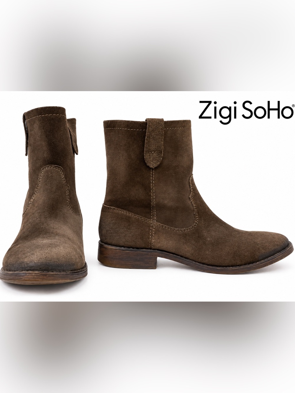 Zigi Soho Cannoli Brown Suede Ankle Boots